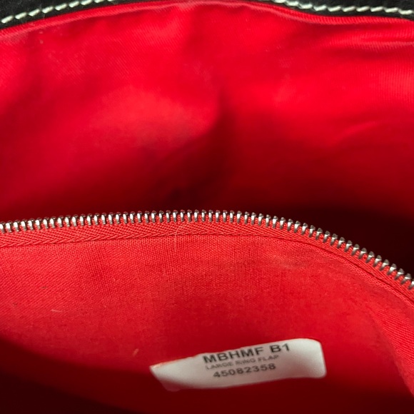 DOONEY AND BOURKE large ring flap grey and black canvas with black leather trim - Picture 16 of 16